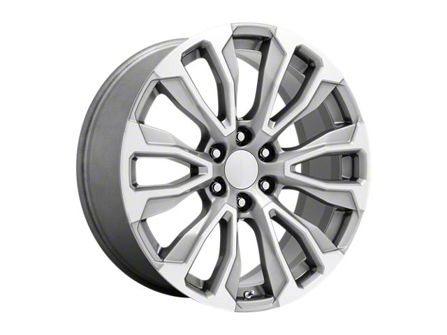 Performance Replicas PR211 Silver Machined Face 6-Lug Wheel; 26x10; 31mm Offset (14-18 Sierra 1500)