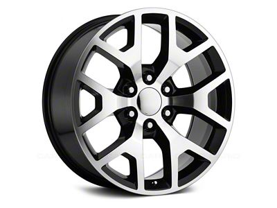 PR169 Gloss Black Machined 6-Lug Wheel; 20x9; 27mm Offset (14-18 Silverado 1500)