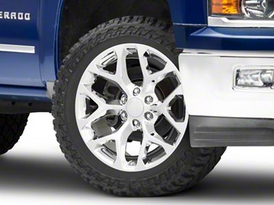PR176 Chrome 6-Lug Wheel; 24x10; 24mm Offset (14-18 Silverado 1500)