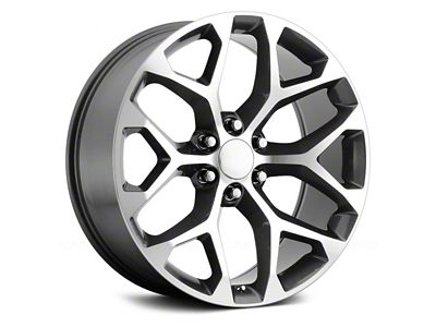 PR176 Gunmetal Machined 6-Lug Wheel; 20x9; 24mm Offset (14-18 Silverado 1500)