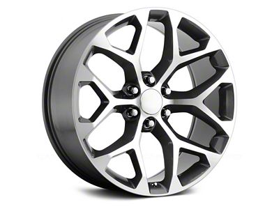 Performance Replicas PR176 Gunmetal Machined 6-Lug Wheel; 20x9; 24mm Offset (14-18 Silverado 1500)