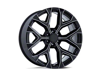 PR177 Gloss Black Milled 6-Lug Wheel; 26x10; 24mm Offset (14-18 Silverado 1500)