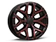 Performance Replicas PR177 Gloss Black Red Milled 6-Lug Wheel; 20x9; 24mm Offset (14-18 Silverado 1500)