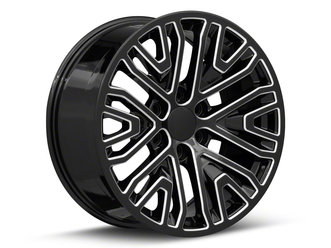 Silverado 1500 PR197 Gloss Black Milled 6-Lug Wheel; 20x9