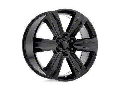 PR172 Gloss Black 6-Lug Wheel; 22x9; 44mm Offset (15-20 F-150)
