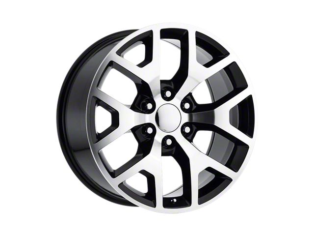 Performance Replicas PR169 Gloss Black with Machined Spokes 6-Lug Wheel; 24x10; 31mm Offset (15-20 Tahoe)