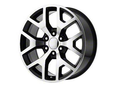 PR169 Gloss Black Machined 6-Lug Wheel; 22x9; 28mm Offset (15-20 Tahoe)