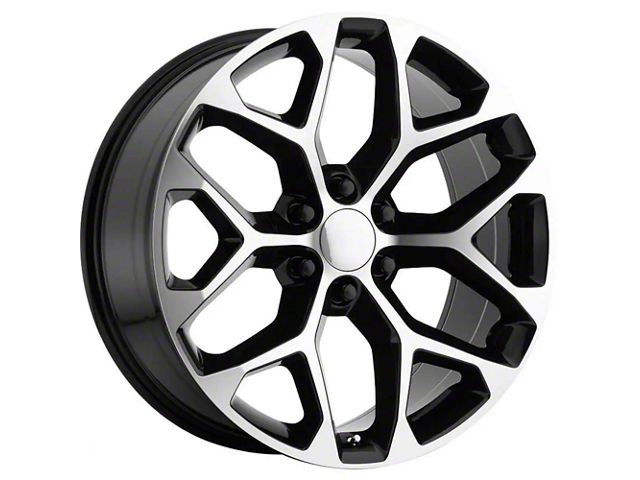 Performance Replicas PR176 Gloss Black Machined 6-Lug Wheel; 20x9; 24mm Offset (15-20 Tahoe)