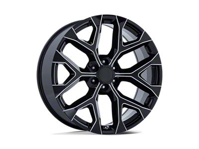 Performance Replicas PR177 Gloss Black Milled 6-Lug Wheel; 24x10; 24mm Offset (15-20 Tahoe)