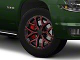 PR177 Gloss Black Red Milled 6-Lug Wheel; 20x9; 24mm Offset (15-20 Tahoe)