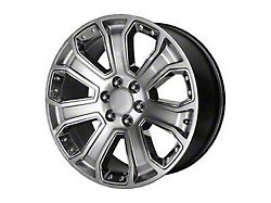 PR113 Hyper Silver Dark with Chrome Accents 6-Lug Wheel; 22x9; 24mm Offset (15-20 Yukon)