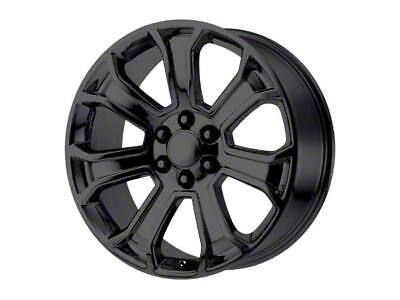 PR166 Gloss Black 6-Lug Wheel; 22x9; 24mm Offset (15-20 Yukon)