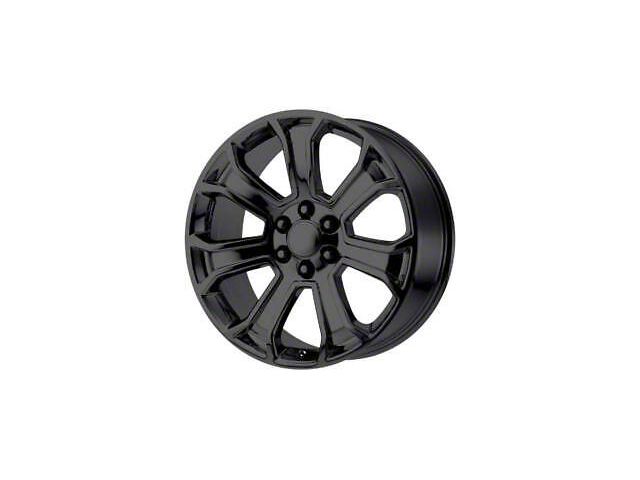 Performance Replicas PR166 Gloss Black 6-Lug Wheel; 22x9; 24mm Offset (15-20 Yukon)