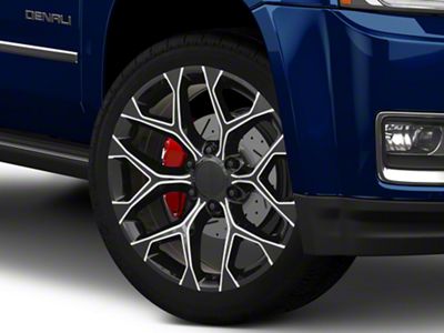PR176 Gloss Black Milled 6-Lug Wheel; 24x10; 24mm Offset (15-20 Yukon)