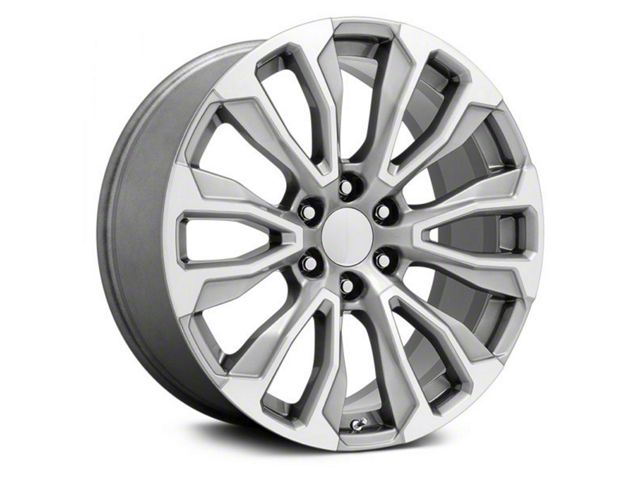 Performance Replicas PR211 Silver Machined Face 6-Lug Wheel; 22x9; 28mm Offset (15-20 Yukon)