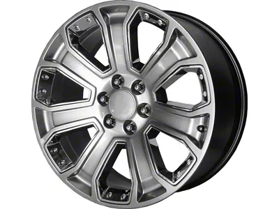PR113 Hyper Silver Dark with Chrome Accents 6-Lug Wheel; 20x9; 24mm Offset (99-06 Sierra 1500)