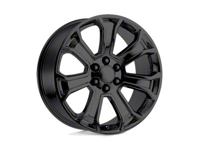 PR166 Gloss Black 6-Lug Wheel; 20x9; 24mm Offset (99-06 Sierra 1500)