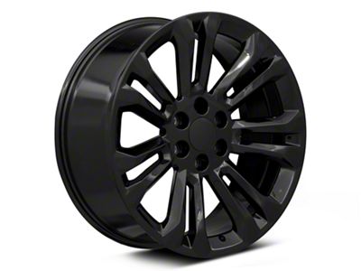 PR205 Gloss Black 6-Lug Wheel; 22x9; 24mm Offset (99-06 Sierra 1500)