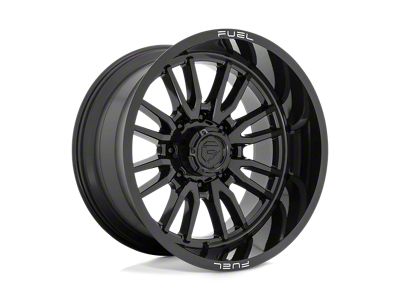 PR176 Gloss Black Machined 6-Lug Wheel; 30x10; 31mm Offset (99-06 Silverado 1500)