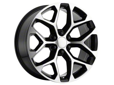 PR176 Gunmetal Machined 6-Lug Wheel; 22x9; 24mm Offset (99-06 Silverado 1500)