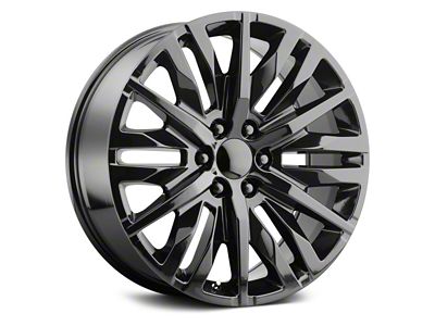 PR198 Gloss Black 6-Lug Wheel; 22x9; 28mm Offset (99-06 Silverado 1500)