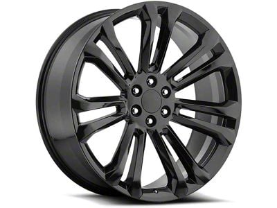 Performance Replicas PR205 Gloss Black 6-Lug Wheel; 22x9; 24mm Offset (99-06 Silverado 1500)