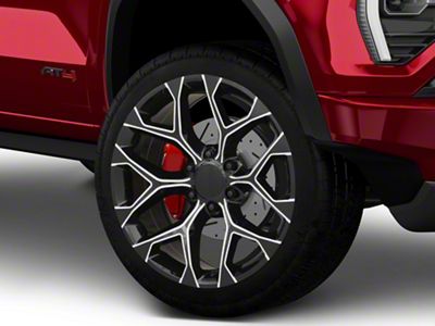 PR176 Gloss Black Milled 6-Lug Wheel; 22x9; 24mm Offset (23-25 Canyon)