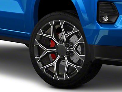 PR176 Gloss Black Milled 6-Lug Wheel; 24x10; 24mm Offset (23-25 Colorado)