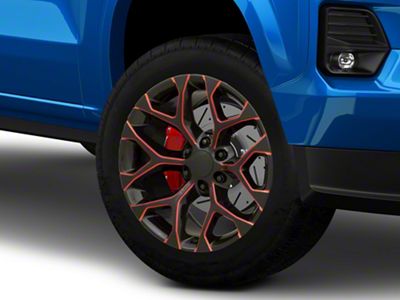 PR176 Gloss Black Red Milled 6-Lug Wheel; 20x9; 24mm Offset (23-25 Colorado)