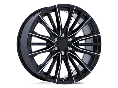 PR223 Gloss Black Milled 6-Lug Wheel; 24x10; 28mm Offset (23-25 Colorado)