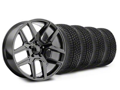 20x9 Performance Replicas Night Edition Style & 33in Milestar All-Terrain Patagonia AT/R Tire Package (19-25 RAM 1500)