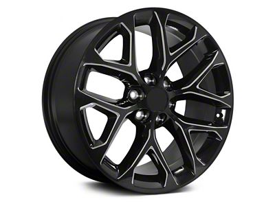 PR177 Gloss Black Milled 6-Lug Wheel; 20x9; 24mm Offset (19-25 RAM 1500)
