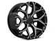 Performance Replicas PR176 Gloss Black Milled 6-Lug Wheel; 22x9; 24mm Offset (19-24 Sierra 1500)