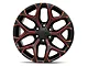 Performance Replicas PR176 Gloss Black Red Milled 6-Lug Wheel; 22x9; 24mm Offset (19-24 Sierra 1500)
