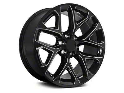 PR177 Gloss Black Milled 6-Lug Wheel; 20x9; 24mm Offset (19-25 Sierra 1500)