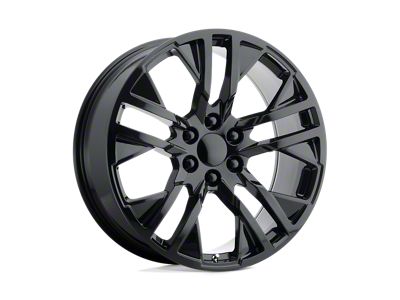 Performance Replicas PR187 Gloss Black 6-Lug Wheel; 22x9; 24mm Offset (19-25 Sierra 1500)
