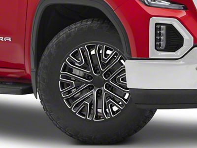 PR197 Gloss Black Milled 6-Lug Wheel; 20x9; 24mm Offset (19-25 Sierra 1500)