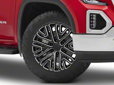 PR197 Gloss Black Milled 6-Lug Wheel; 24x10; 31mm Offset (19-25 Sierra 1500)