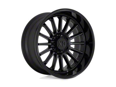 PR225 Gloss Gunmetal Machined with Chrome Accents 6-Lug Wheel; 24x10; 31mm Offset (19-25 Sierra 1500)