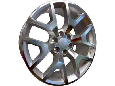PR150 Silver Machined 6-Lug Wheel; 20x9; 27mm Offset (19-25 Silverado 1500)