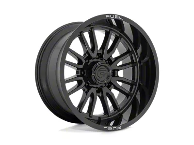 PR176 Gloss Black Machined 6-Lug Wheel; 30x10; 31mm Offset (19-25 Silverado 1500)