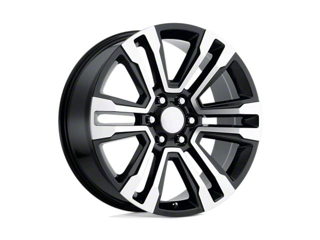 Performance Replicas PR182 Gloss Black Machined 6-Lug Wheel; 26x10; 31mm Offset (19-24 Silverado 1500)