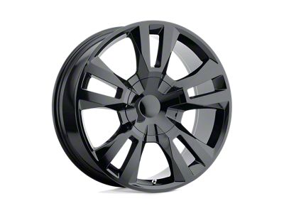 PR188 Gloss Black 6-Lug Wheel; 24x10; 31mm Offset (19-25 Silverado 1500)