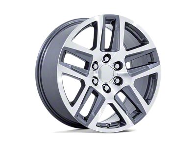 Performance Replicas PR203 Gunmetal Machined 6-Lug Wheel; 20x9; 28mm Offset (19-25 Silverado 1500)