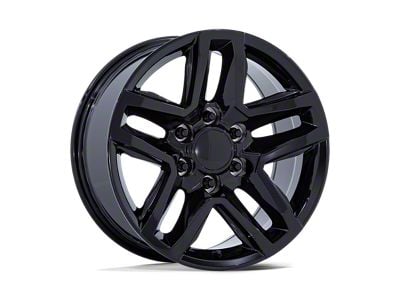 Performance Replicas PR220 Gloss Black 6-Lug Wheel; 20x9; 28mm Offset (19-24 Silverado 1500)