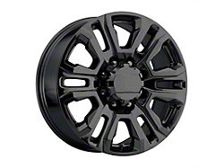 PR207 Gloss Black 8-Lug Wheel; 20x8.5; 47mm Offset (20-26 Silverado 3500 HD SRW)