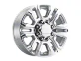 PR207 Polished 8-Lug Wheel; 20x8.5; 47mm Offset (20-26 Silverado 3500 HD SRW)