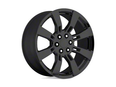 PR144 Gloss Black 6-Lug Wheel; 24x10; 31mm Offset (21-25 Tahoe)