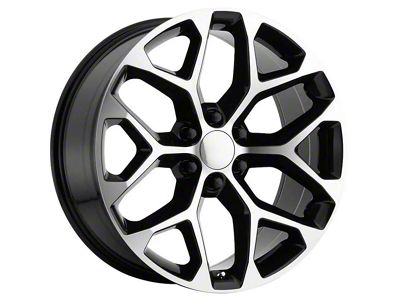 Performance Replicas PR176 Gloss Black Machined 6-Lug Wheel; 20x9; 24mm Offset (21-24 Tahoe)
