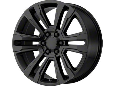 PR182 Satin Black 6-Lug Wheel; 22x9; 24mm Offset (21-25 Tahoe)